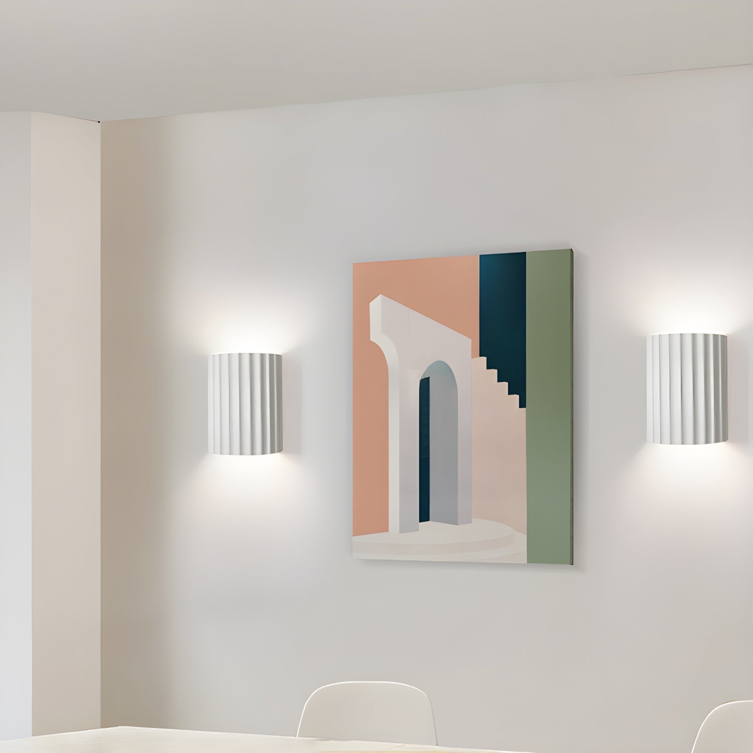 Resin Ribbed Wall Lamp - Lamp Outdoor