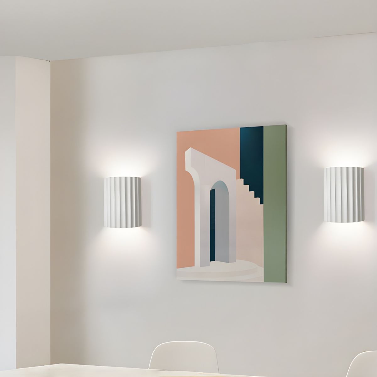 Resin Ribbed Wall Lamp - Lamp Outdoor