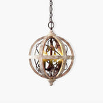 Retro Globe Weathered Chandelier - Lamp Outdoor