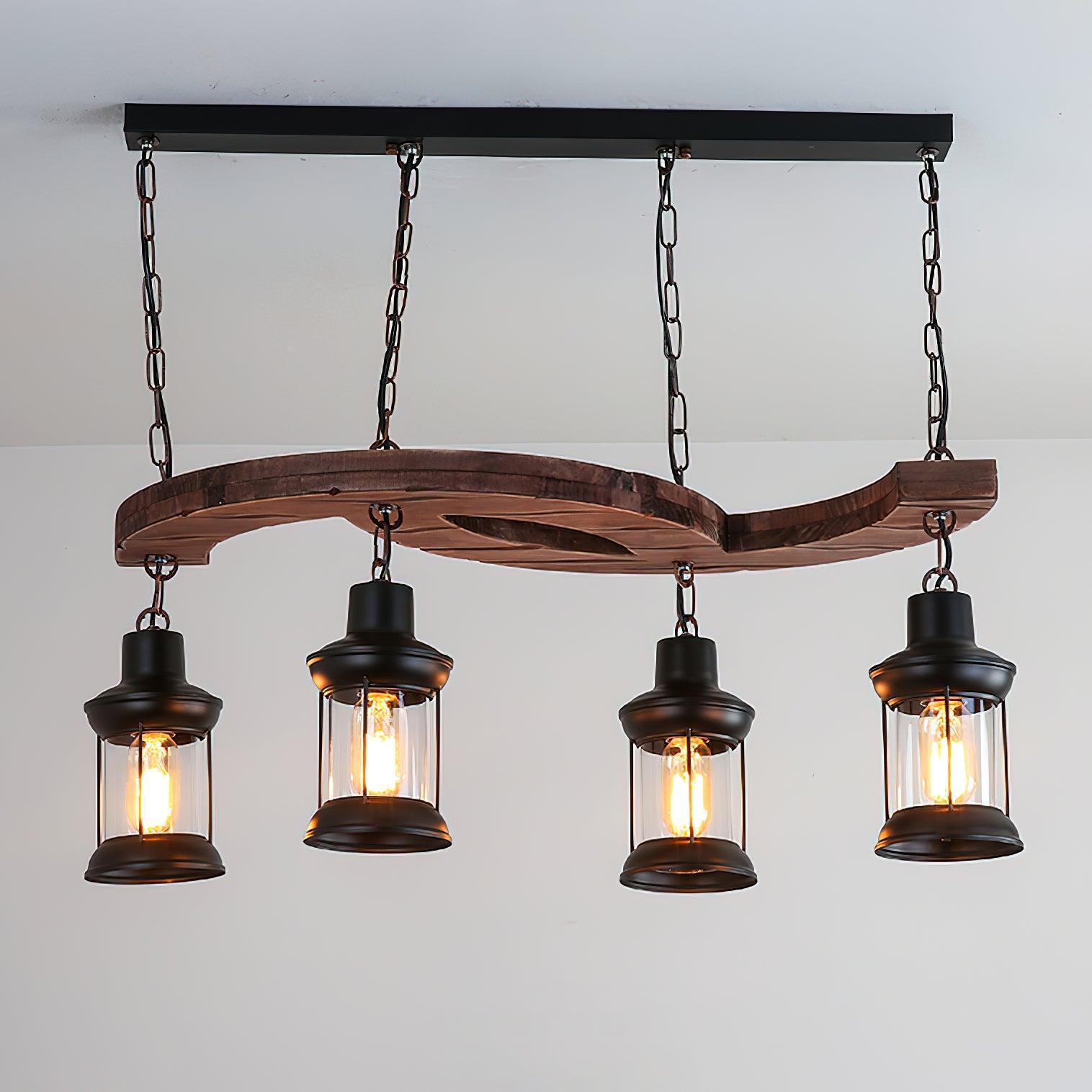 Aurora Chandelier Boat Wood Vintage - Lamp Outdoor