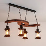 Aurora Chandelier Boat Wood Vintage - Lamp Outdoor