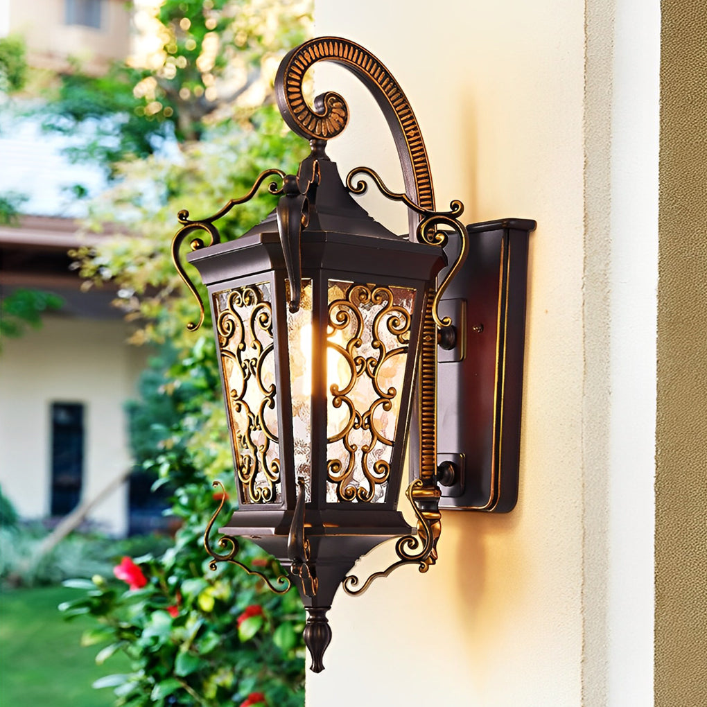 Retro Pattern Outdoor Waterproof European Style Wall Lamp Exterior Lights - Lamp Outdoor