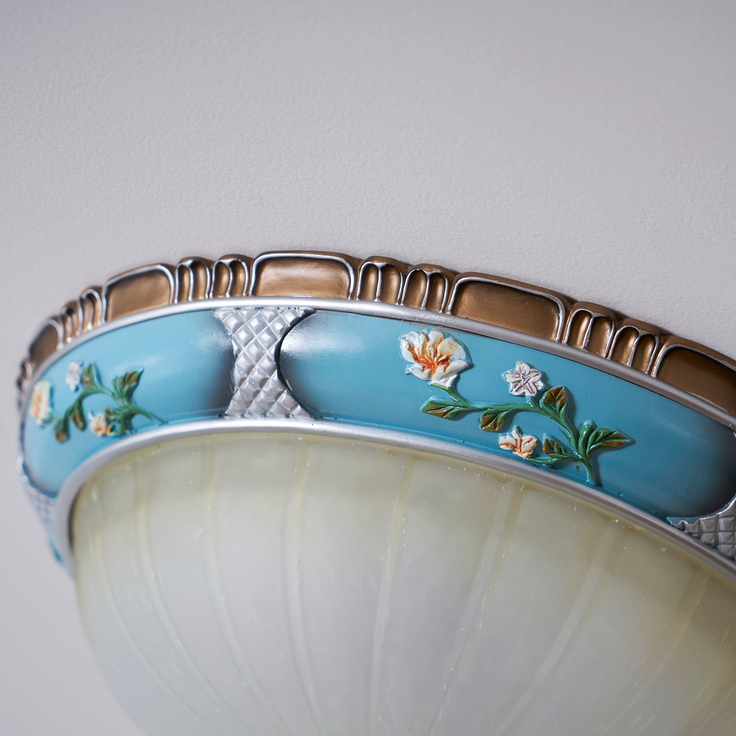 Retro Floral Resin Recessed Ceiling Light - Lamp Outdoor