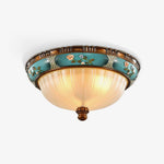 Retro Floral Resin Recessed Ceiling Light - Lamp Outdoor