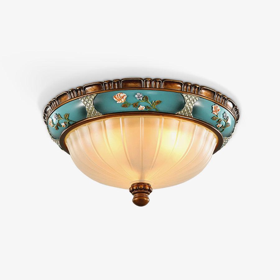 Retro Floral Resin Recessed Ceiling Light - Lamp Outdoor