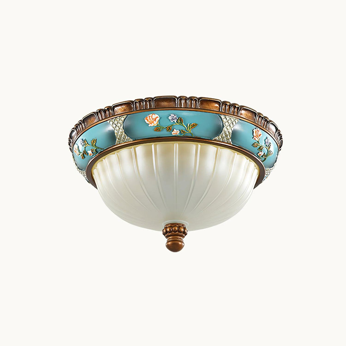 Retro Floral Resin Recessed Ceiling Light - Lamp Outdoor