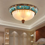Retro Floral Resin Recessed Ceiling Light - Lamp Outdoor