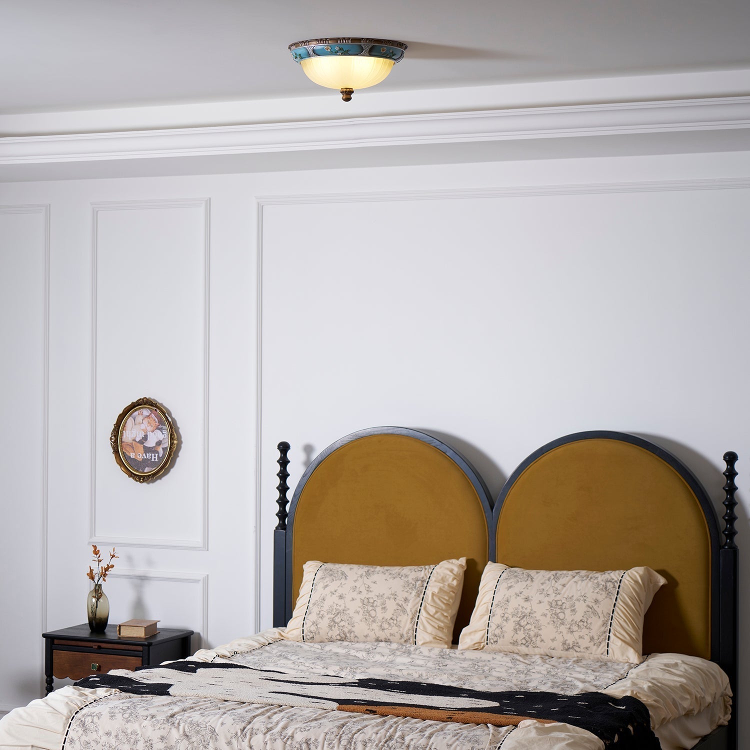 Retro Floral Resin Recessed Ceiling Light - Lamp Outdoor