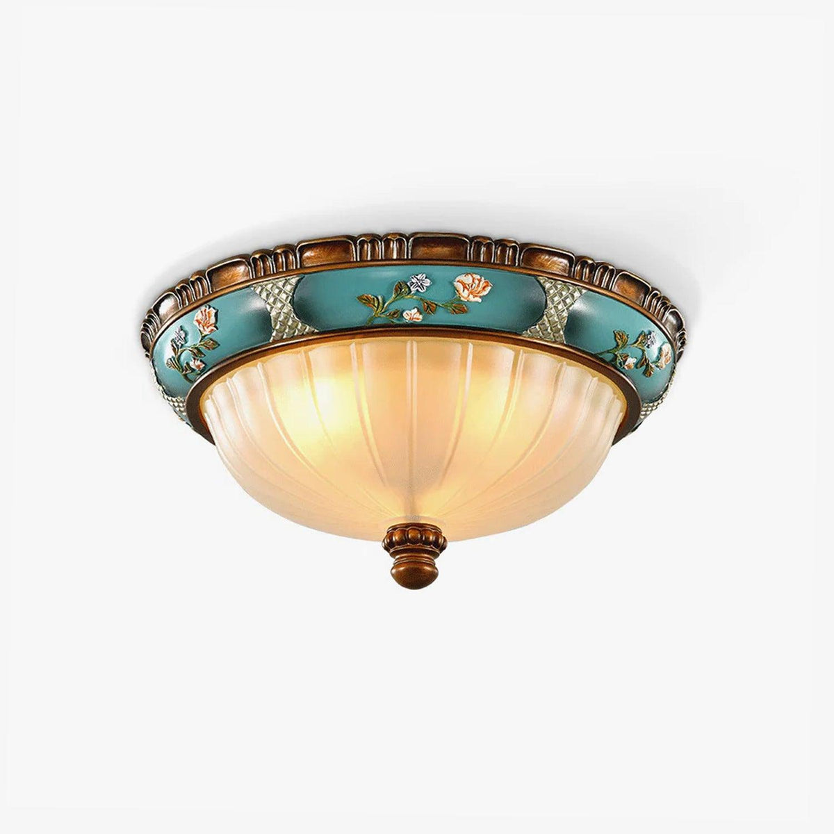 Retro Floral Resin Recessed Ceiling Light - Lamp Outdoor