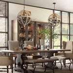 Retro Globe Weathered Chandelier - Lamp Outdoor