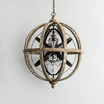 Retro Globe Weathered Chandelier - Lamp Outdoor