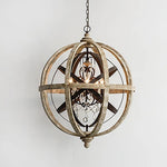 Retro Globe Weathered Chandelier - Lamp Outdoor