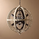 Retro Globe Weathered Chandelier - Lamp Outdoor