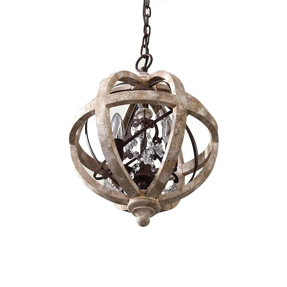 Retro Globe Weathered Chandelier - Lamp Outdoor