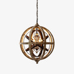 Retro Globe Weathered Chandelier - Lamp Outdoor