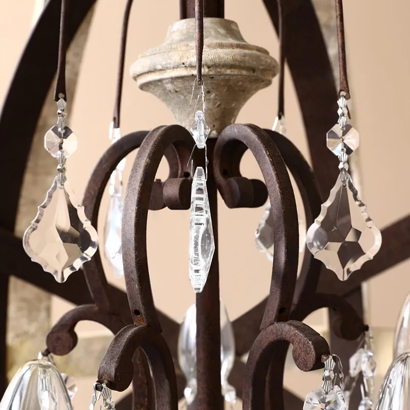 Retro Globe Weathered Chandelier - Lamp Outdoor