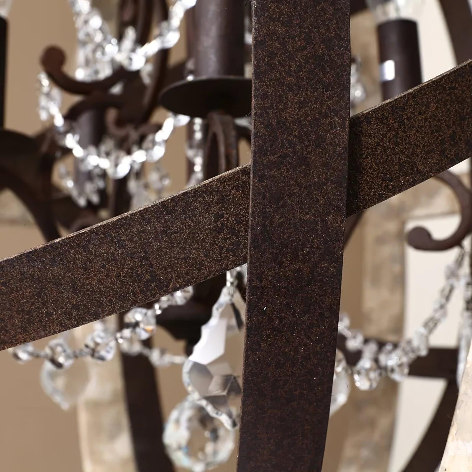 Retro Globe Weathered Chandelier - Lamp Outdoor