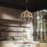 Retro Globe Weathered Chandelier - Lamp Outdoor