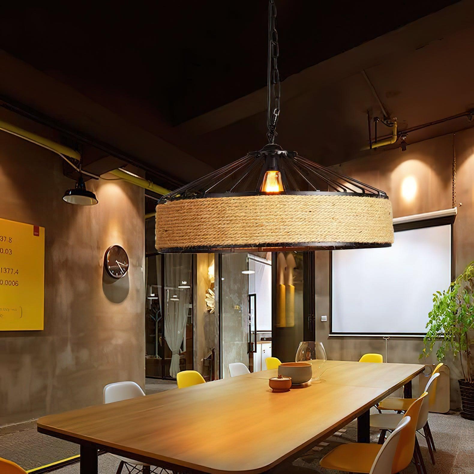Retro Hemp Rope Exquisite Pendant Light - Lamp Outdoor