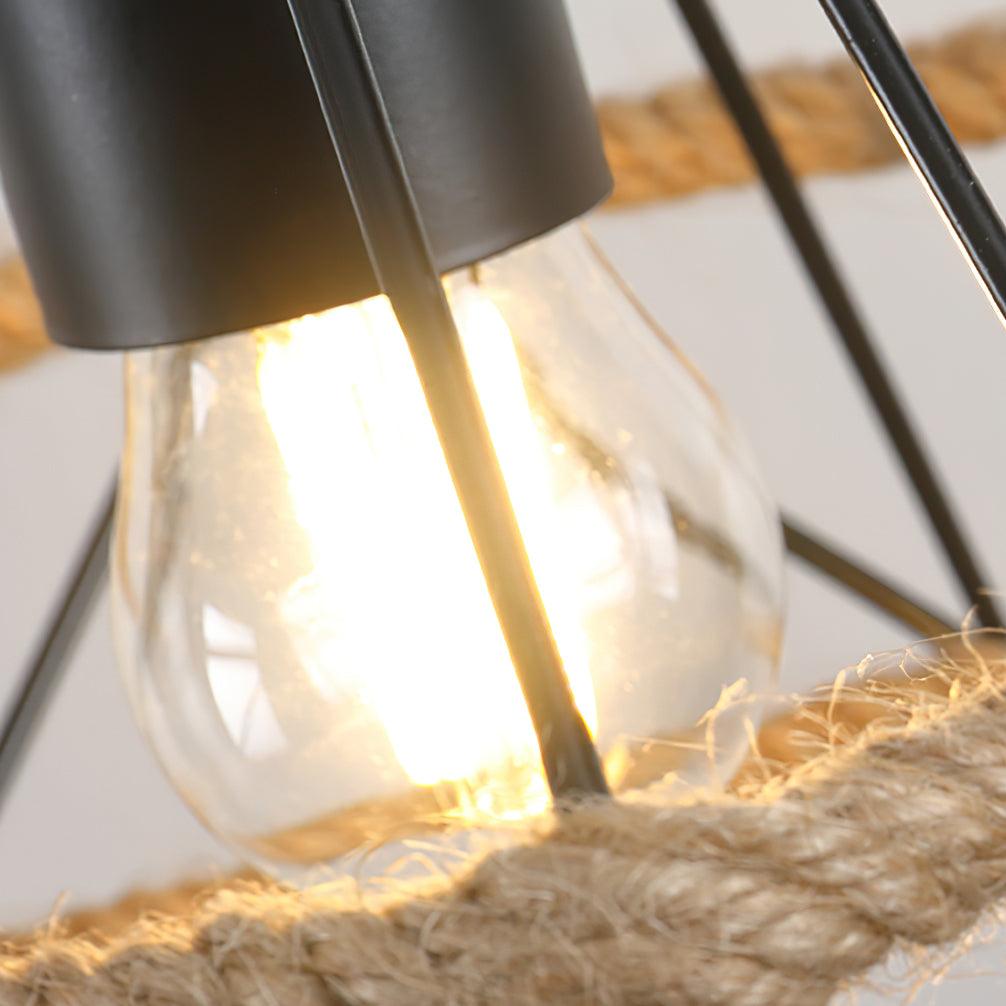 Retro Hemp Rope Exquisite Pendant Light - Lamp Outdoor