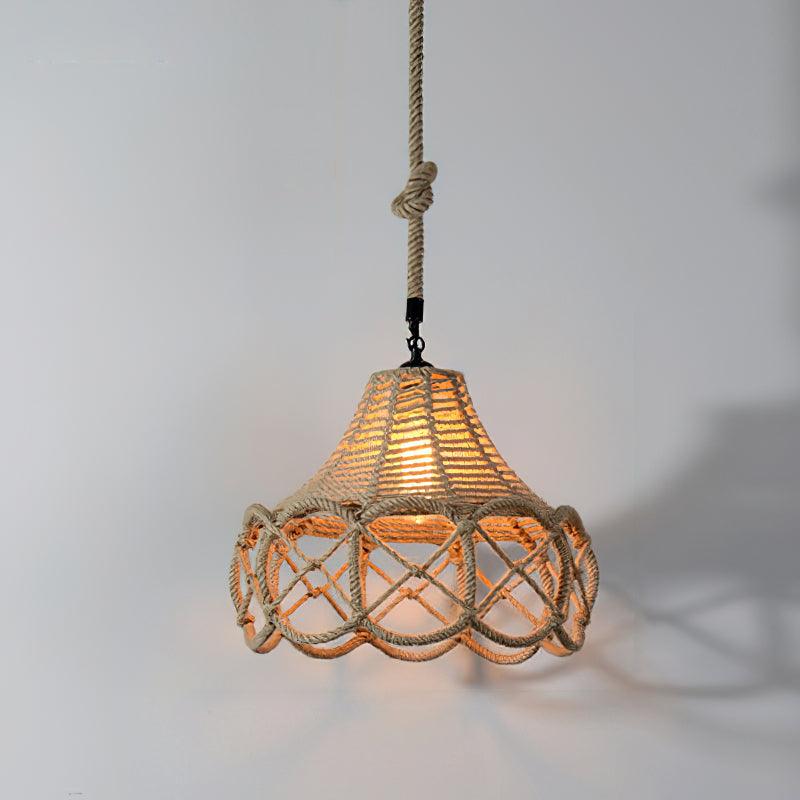Retro Hemp Rope Exquisite Pendant Light - Lamp Outdoor
