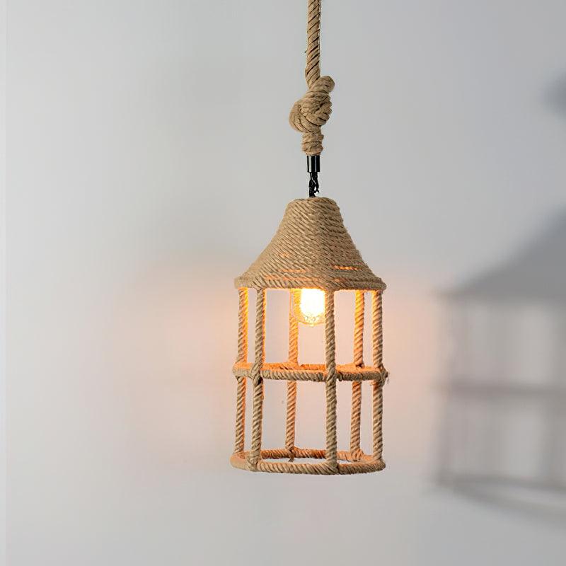 Retro Hemp Rope Exquisite Pendant Light - Lamp Outdoor