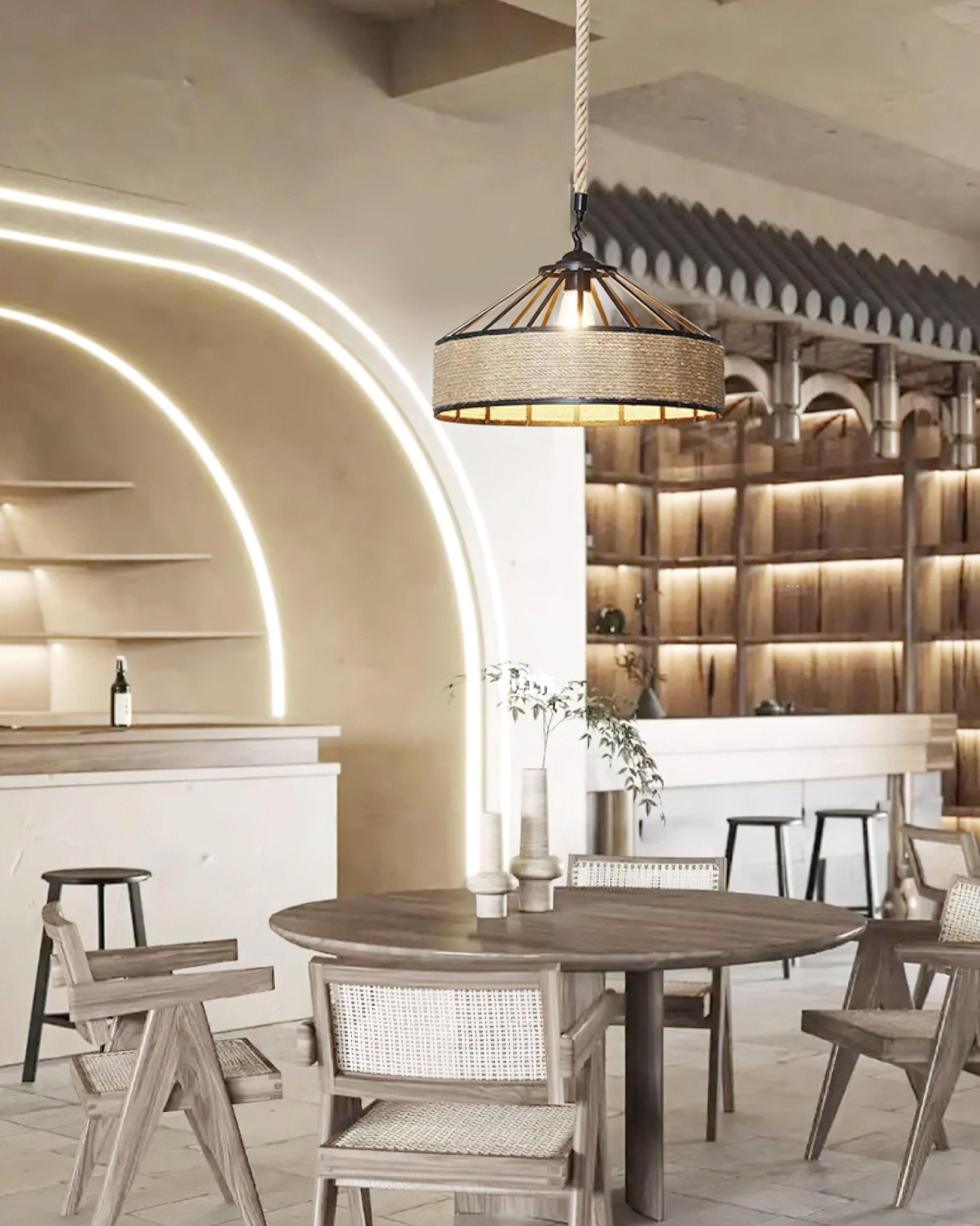 Retro Hemp Rope Exquisite Pendant Light - Lamp Outdoor