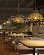 Retro Hemp Rope Interesting Pendant Light - Lamp Outdoor