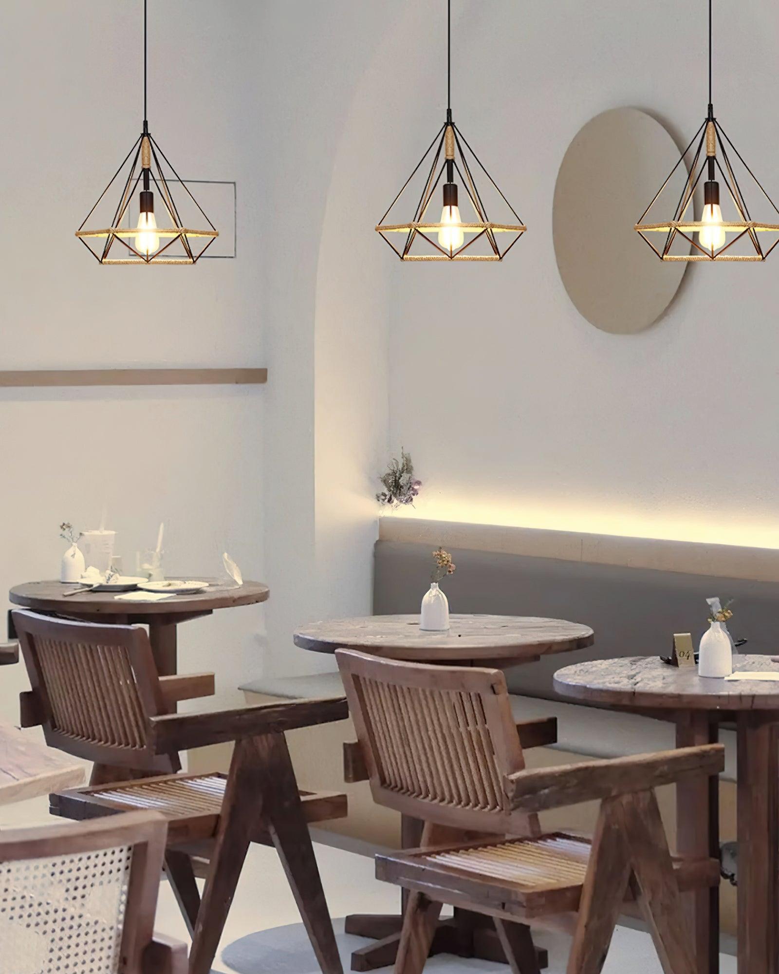 Retro Hemp Rope Interesting Pendant Light - Lamp Outdoor