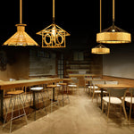 Retro Hemp Rope Interesting Pendant Light - Lamp Outdoor
