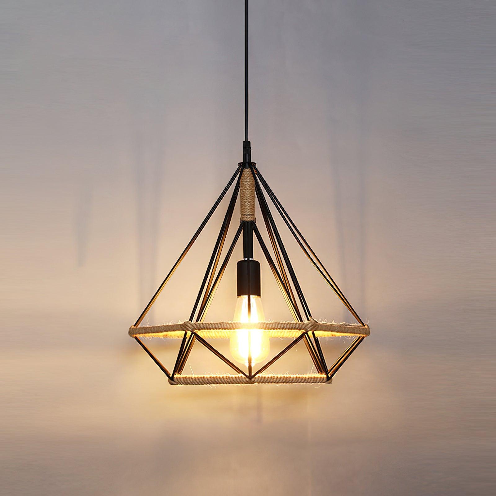 Retro Hemp Rope Interesting Pendant Light - Lamp Outdoor