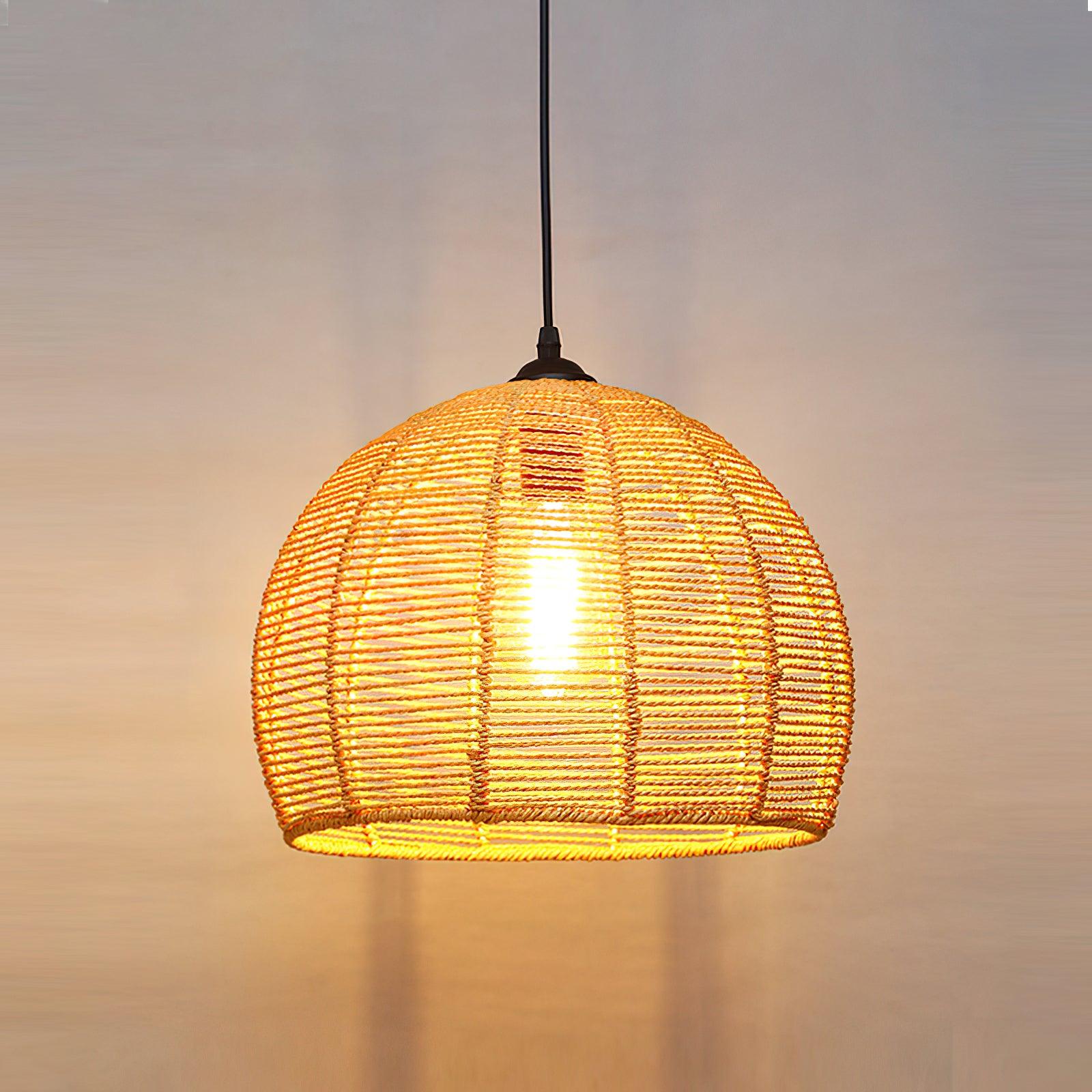 Retro Hemp Rope Interesting Pendant Light - Lamp Outdoor