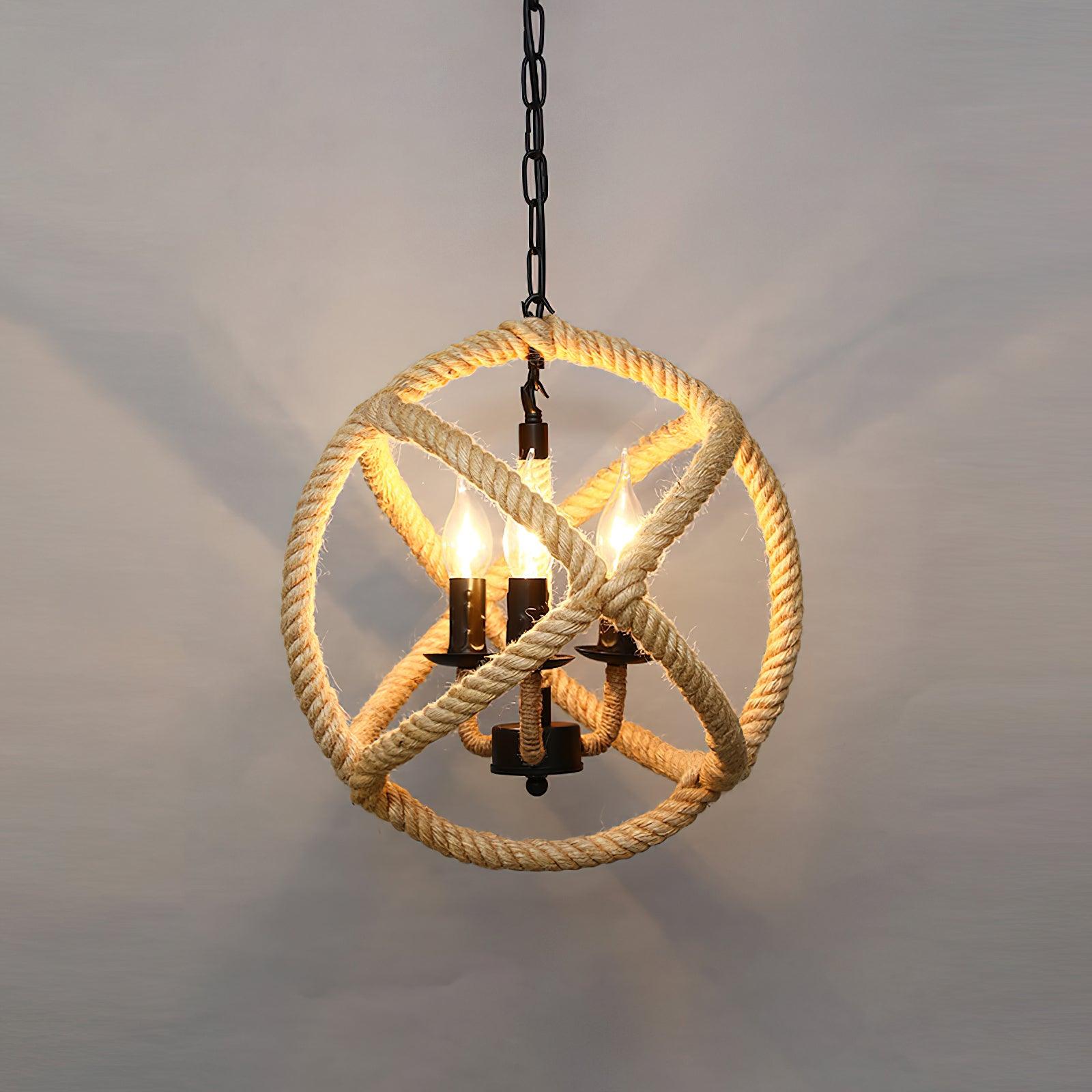 Retro Hemp Rope Interesting Pendant Light - Lamp Outdoor