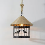 Retro Hemp Rope Interesting Pendant Light - Lamp Outdoor