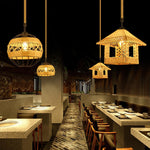 Retro Hemp Rope Interesting Pendant Light - Lamp Outdoor