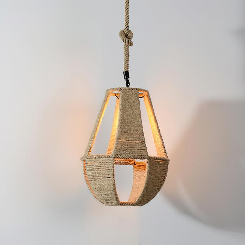 Retro Hemp Rope Interesting Pendant Light - Lamp Outdoor