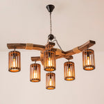 Retro Solid Wood Chandelier - Lamp Outdoor