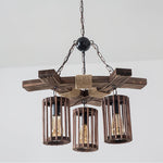 Retro Solid Wood Chandelier - Lamp Outdoor