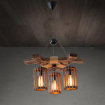 Retro Solid Wood Chandelier - Lamp Outdoor