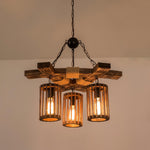 Retro Solid Wood Chandelier - Lamp Outdoor