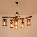 Retro Solid Wood Chandelier - Lamp Outdoor