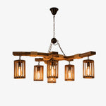 Retro Solid Wood Chandelier - Lamp Outdoor