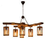 Retro Solid Wood Chandelier - Lamp Outdoor