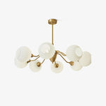 Ribbed Glass Ball Chandelier - Lamp Outdoor