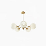 Ribbed Glass Ball Chandelier - Lamp Outdoor