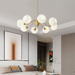Ribbed Glass Ball Chandelier - Lamp Outdoor