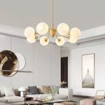 Ribbed Glass Ball Chandelier - Lamp Outdoor