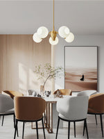 Ribbed Glass Ball Chandelier - Lamp Outdoor