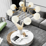 Ribbed Glass Ball Chandelier - Lamp Outdoor