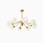 Ribbed Glass Ball Chandelier - Lamp Outdoor